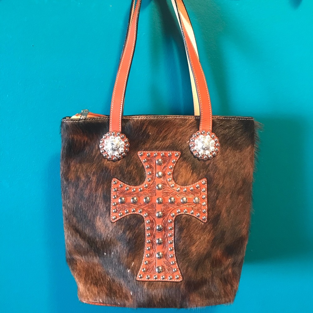 Cowhide Cross Purse